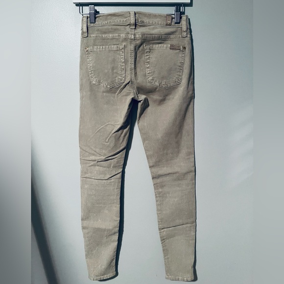 7 FOR ALL MAN KIND Tan Corduroy Skinny Pants - Picture 4 of 7
